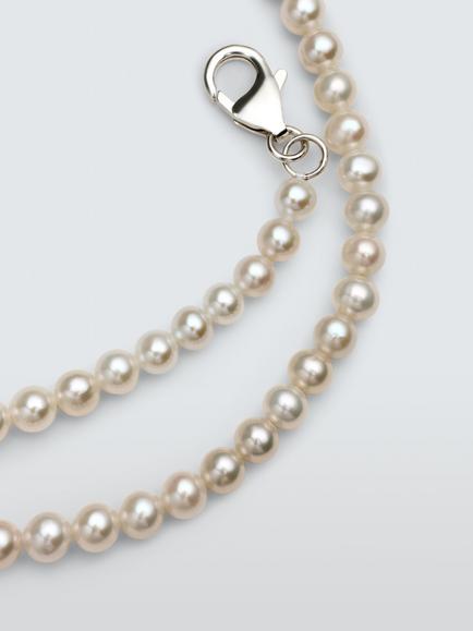 Lido Round Freshwater Pearl Necklace, White - view 2, White