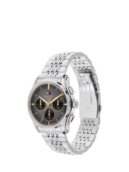 Tommy Hilfiger 1710812 Men's Bryant 38mm Round Bracelet Strap Watch, Silver, Silver