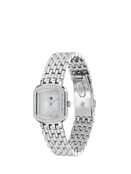 Tommy Hilfiger 1782921 Women's Aby Crystal 24mm Rectangular Bracelet Strap Watch, Silver - view 2, Silver