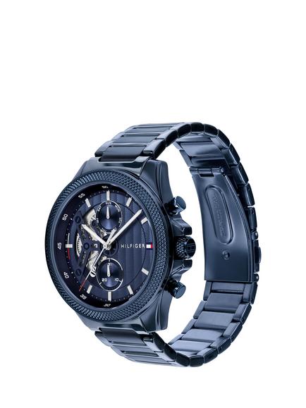 Tommy Hilfiger 1792288 Clark Men's 44mm Round Bracelet Strap Watch, Blue - view 2, Blue