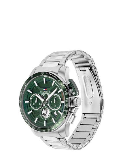 Tommy Hilfiger 1792293 Men's Bank 44mm Round Bracelet Strap Watch, Silver - view 2, Silver