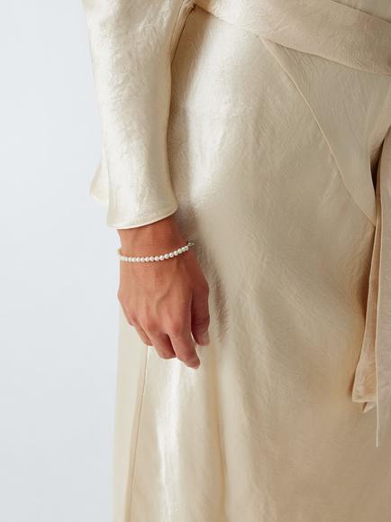 Lido Round Freshwater Pearl Bracelet, White - view 2, White