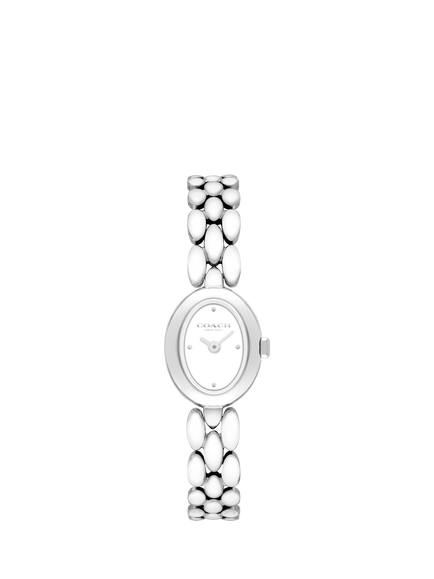 Coach 14504736 Sammy Women's 18mm Oval Bracelet Strap Watch, Silver, Silver