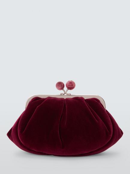 Weekend MaxMara Velvet Clutch Bag, Bordeaux, Bordeaux