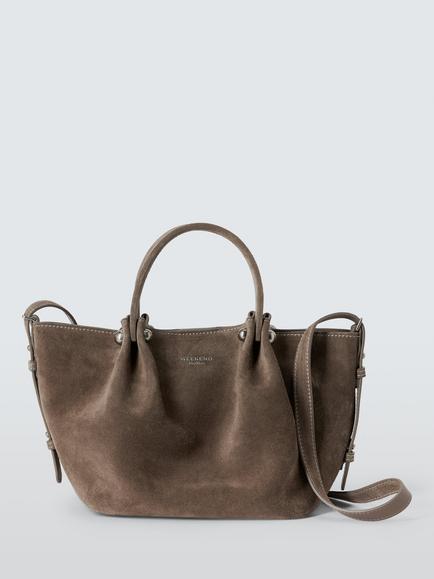 Weekend MaxMara WKARIO Mini Tote Bag, Medium Grey Suede, Medium Grey Suede