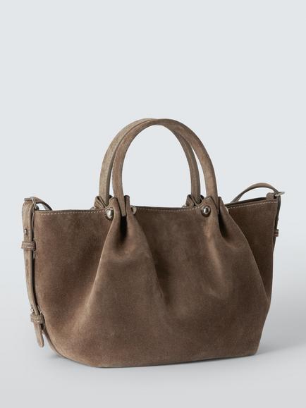 Weekend MaxMara WKARIO Mini Tote Bag, Medium Grey Suede - view 2, Medium Grey Suede