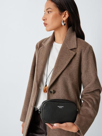 Weekend MaxMara Leather Crossbody Bag, Black - view 2, Black