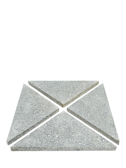 John Lewis OUTLET Granite Slabs Parasol Base Weight, 60kg, Pack of 4, Grey, Grey
