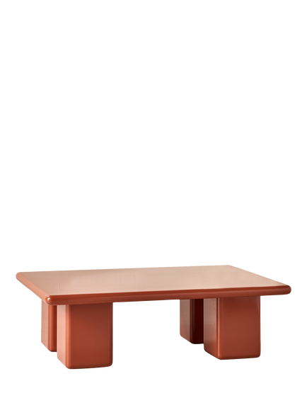 MADE OUTLET Lacey Rectangular Coffee Table, Orange, Orange
