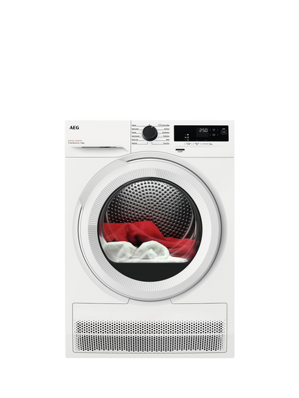 AEG OUTLET TXH508A4R Freestanding Heat Pump Tumble Dryer, 8kg Load, Like New, White, White