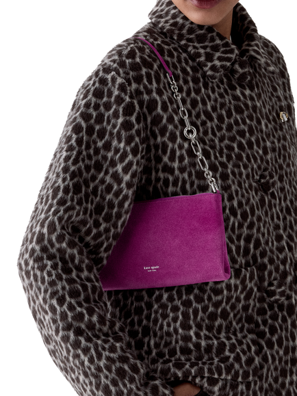 kate spade new york Fling Suede Shoulder Bag, Beet - view 2, Beet