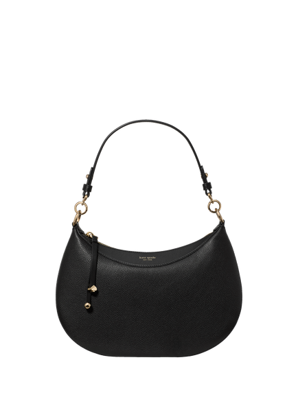kate spade new york Liv Crescent Leather Shoulder Bag, Black, Black