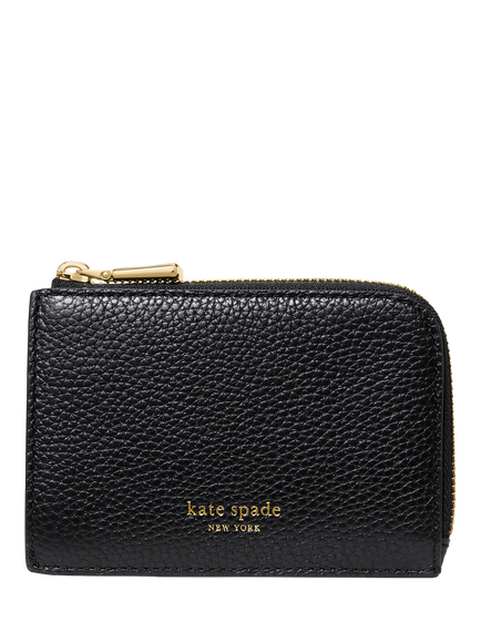 kate spade new york Mini Zip Card Case, Black, Black