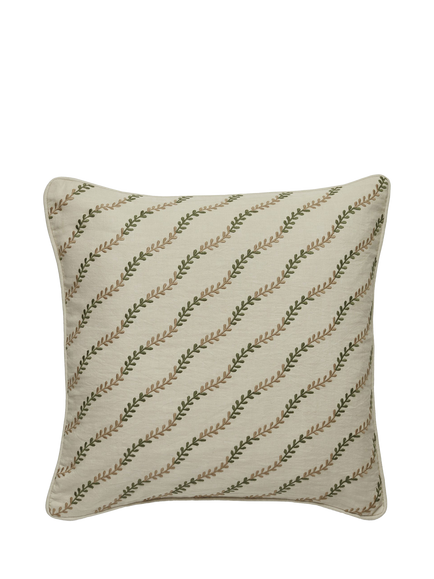 OKA Delen Leaf Cushion, Eau de Nil/Bronze, Eau De Nil/Bronze