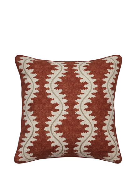 OKA Lahar Cushion, Earthy Red