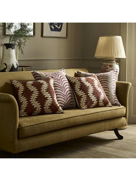 OKA Lahar Cushion - view 2, Earthy Red