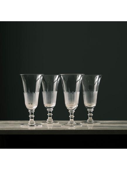 OKA Ranelagh Champagne Glass Flute, Set of 4, 300ml, Clear - view 2, Clear