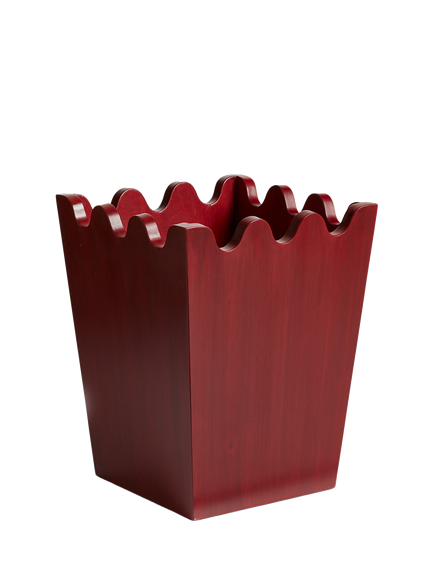 OKA Talasa Wastepaper Bin, Brushed Red, Brushed Red