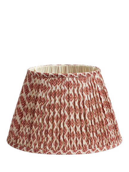 OKA Hirkani Pleat Lampshade, 35cm, Blood Orange, Blood Orange