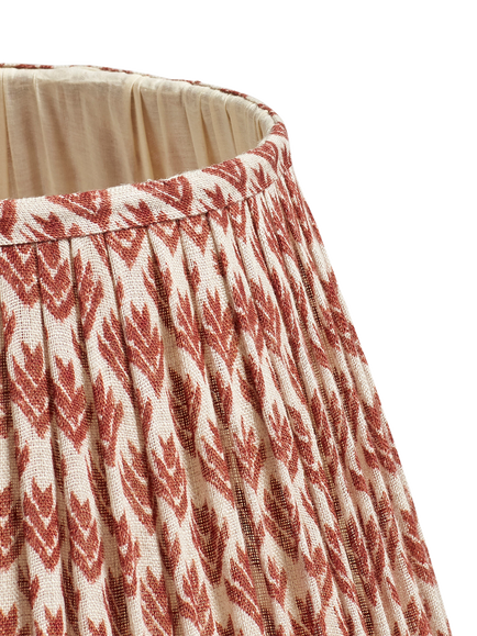OKA Hirkani Pleat Lampshade, 35cm, Blood Orange - view 2, Blood Orange