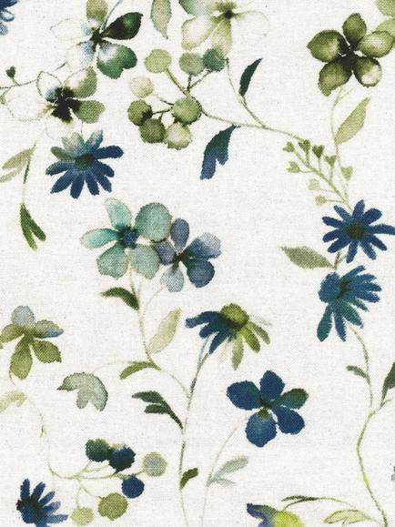 H&S Fabrics Camomile Furnishing Fabric, Azure