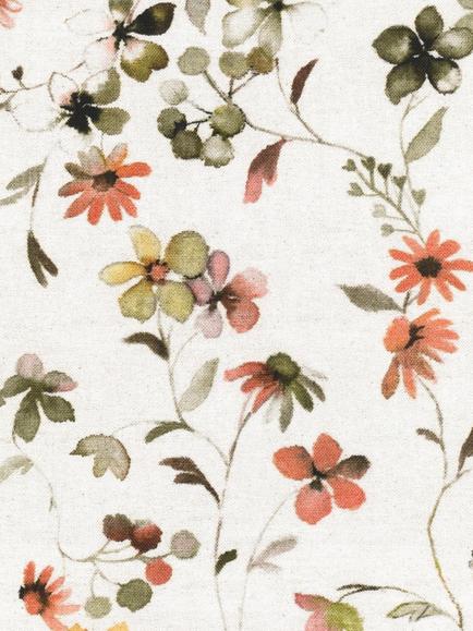 H&S Fabrics Camomile Furnishing Fabric, Berry
