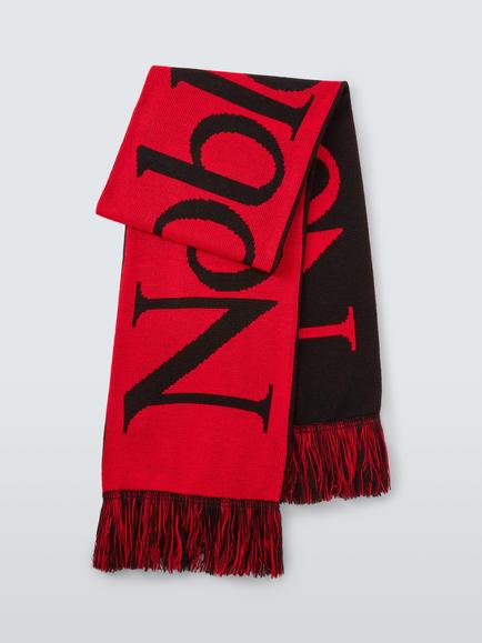 No Problemo Intarsia Scarf, Red - view 2, Red