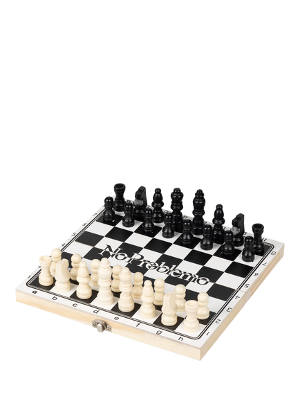 No Problemo Portable Chess Set, Black, Black