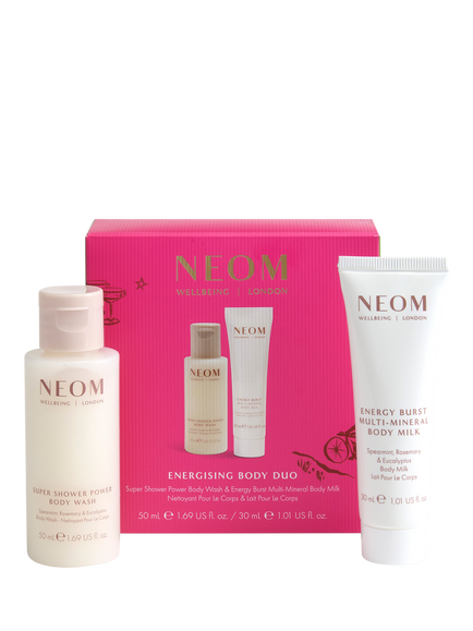 NEOM Wellbeing London Energising Body Duo Gift Set, Clear