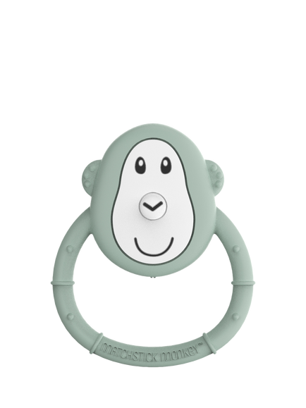 Matchstick Monkey Vibrating Teether, Mint Green, Mint Green