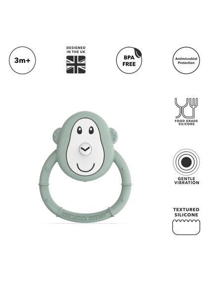 Matchstick Monkey Vibrating Teether, Mint Green - view 2, Mint Green