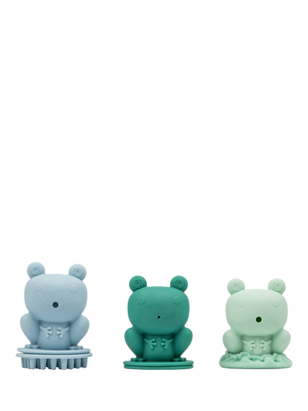Lilliputiens Sensory Frogs Bath Toy, Pack of 3, Multi