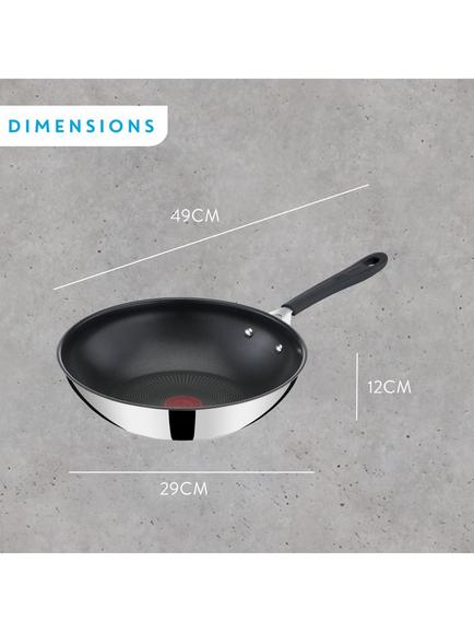 Jamie Oliver by Tefal Quick & Easy Stainless Steel Non-Stick Wok, 28cm - view 2, Black Black