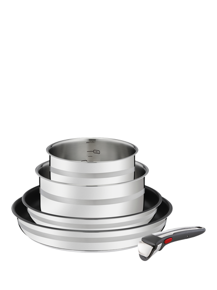 Jamie Oliver by Tefal Ingenio Stainless Steel Pan Set, 5 Piece, Black Black