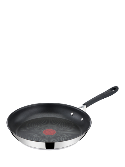 Jamie Oliver by Tefal Quick & Easy Stainless Steel Non-Stick Frying Pan, 28cm, Black