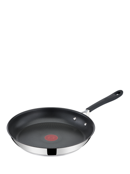 Jamie Oliver by Tefal Quick & Easy Stainless Steel Non-Stick Frying Pan, 28cm, Black Black