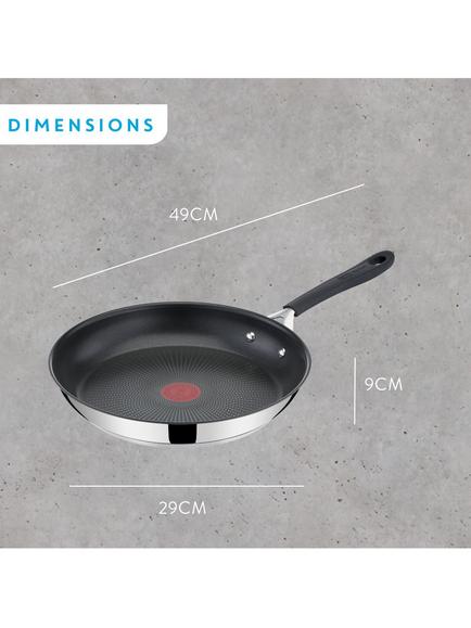 Jamie Oliver by Tefal Quick & Easy Stainless Steel Non-Stick Frying Pan, 28cm - view 2, Black Black