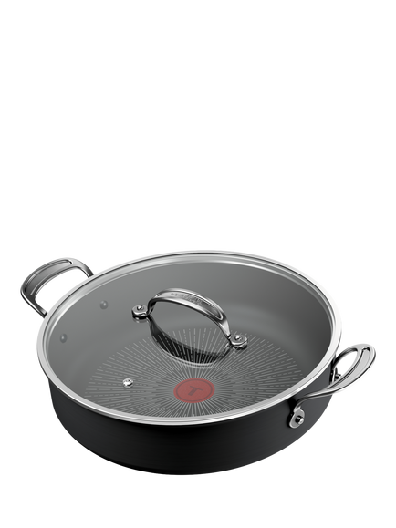 Jamie Oliver by Tefal Hard Anodised Aluminium Non-Stick All-in-1 Pan & Lid, 30cm, Black Black