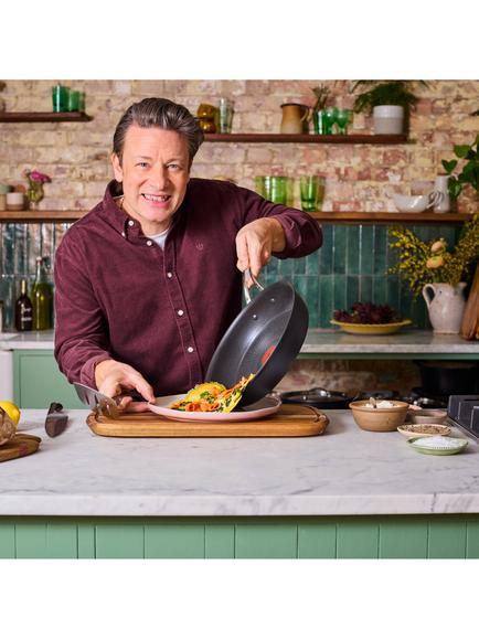 Jamie Oliver by Tefal Hard Anodised Aluminium Non-Stick All-in-1 Pan & Lid, 30cm - view 2, Black Black