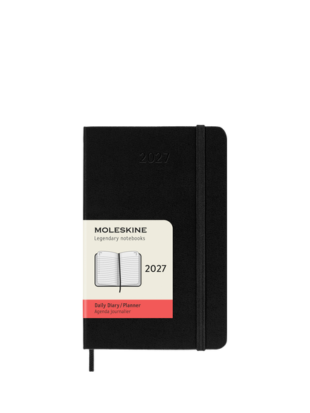 Moleskine 12 Month Daily Planner 2027, Hard Cover, Black, Multi Multi