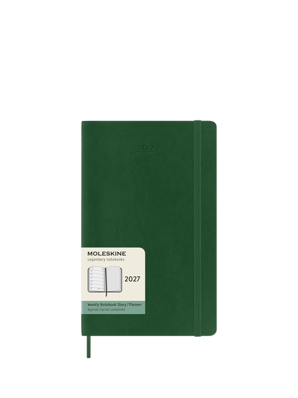 Moleskine 12 Month Large Weekly Planner 2027, Soft Cover, Green, Multi Multi