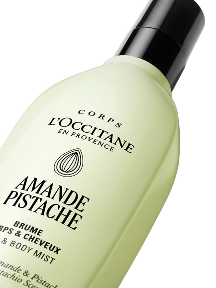 L'OCCITANE Almond (Amande) Pistache Hair & Body Mist, 100ml - view 2, Clear