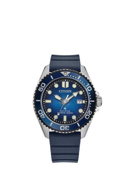 Citizen BN0267-04L Men's Promaster Dive Rubber Strap Watch, Silver, Silver