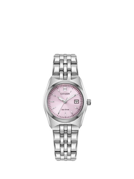 Citizen EW2291-51X Women's Corso Round Bracelet Strap Watch, Silver, Silver