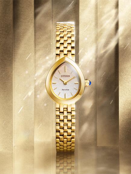 Citizen EX1552-59A Women's Rainell 20mm Bracelet Strap Watch, Gold - view 2, Gold