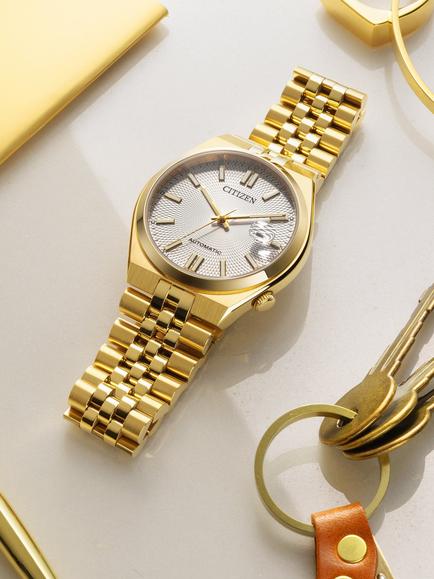 Citizen NK0022-50A Men's Tsuyosa 60 Automatic Bracelet Strap Watch, Gold - view 2, Gold