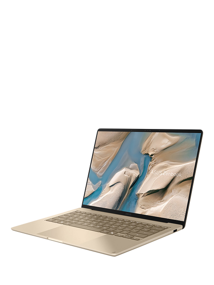 ASUS ZenBook 14 Laptop Copilot+ PC, Snapdragon X X1 Processor, 16GB RAM, 256GB SSD, 14” WUXGA OLED, Gold - view 2, Gold