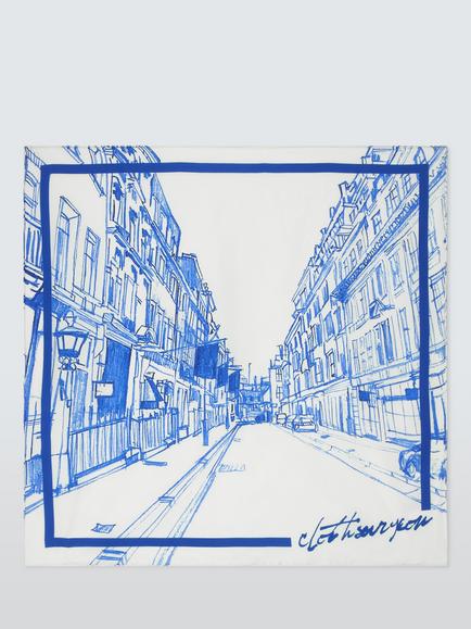 John Lewis x clothsurgeon Signature Silk Scarf - view 2, Blue