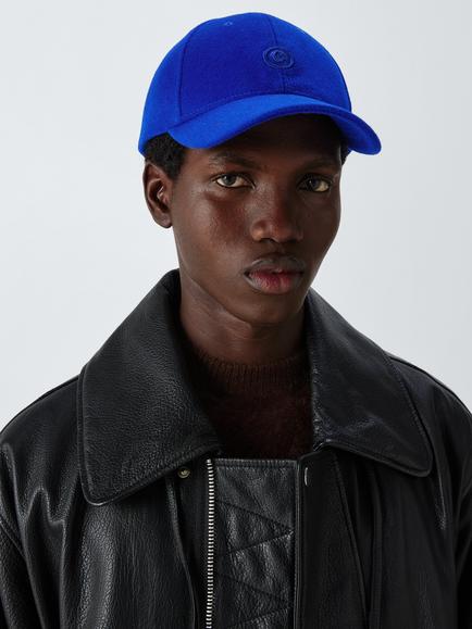John Lewis x clothsurgeon C Stamp Wool Baseball Cap, Blue, Blue