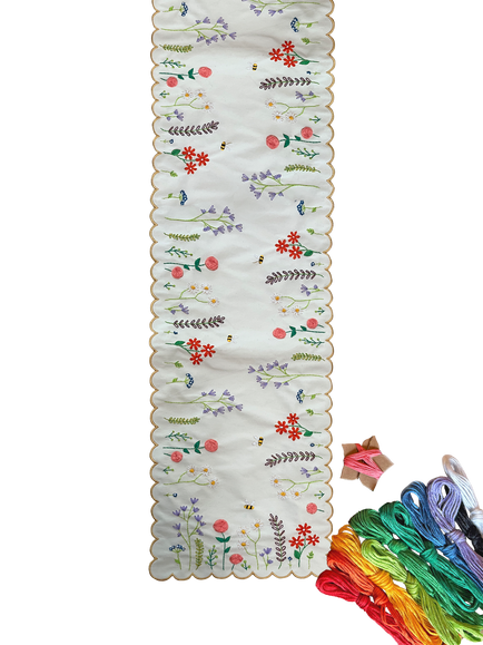 Chasing Threads Floral Table Runner Kit, Multi